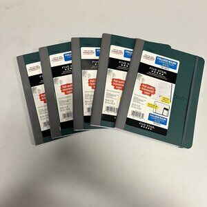 Five Star Teal Composition Notebook College Ruled Hard Cover Strap (Pack of 5)